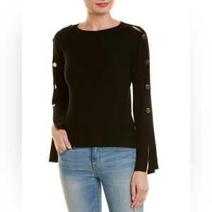 Bailey 44 Black Button-Detail Women's Top